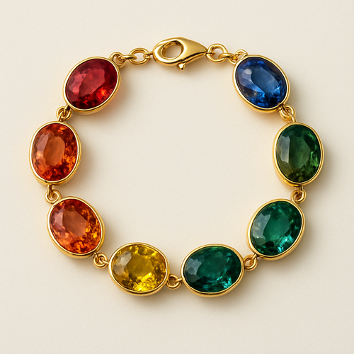 Color spinels bracelet 
