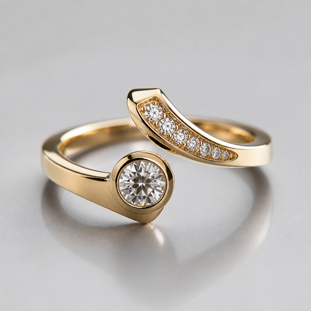 A women's ring. اعمل حاجه جامده
photorealistic jewelry design, A women's ring. اعمل حاجه جامده, modern style, just the design no text