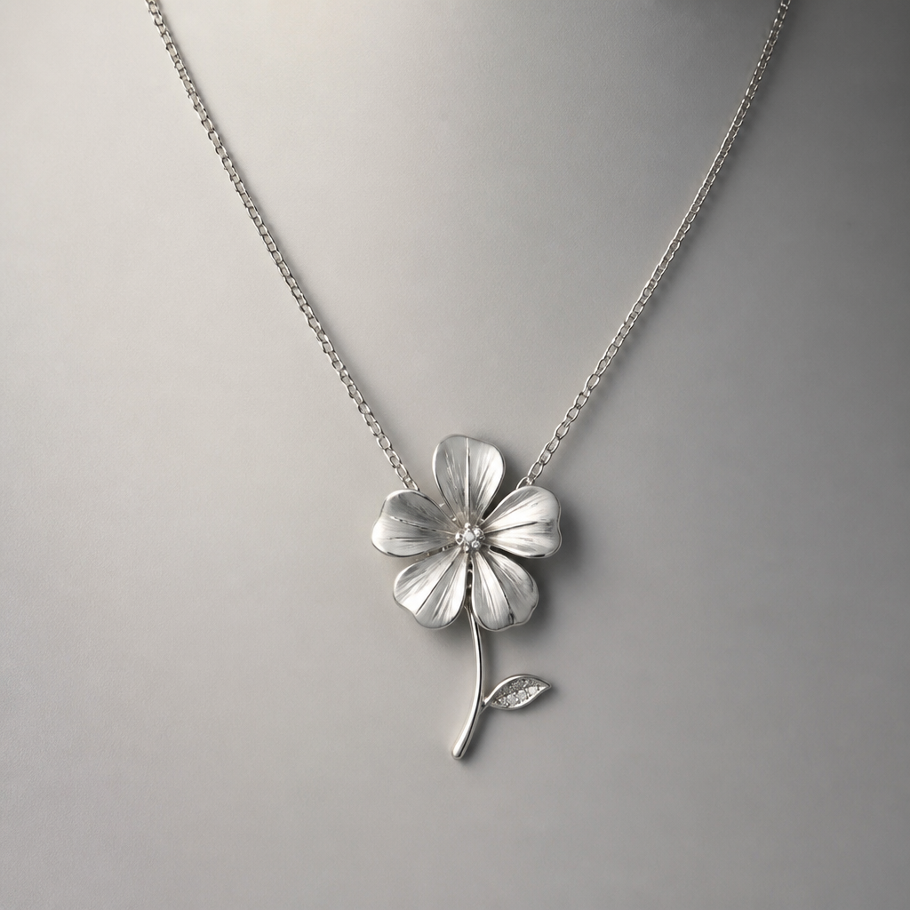 A women's necklace made of silver. hibicus ligne fine et delicat peu de diamand
photorealistic jewelry design, A women's necklace made of silver. hibicus ligne fine et delicat peu de diamand, modern style, just the design no text