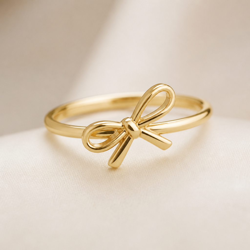A minimalist women's ring made of gold suitable for gift. the ribbon design that tilted a little bit to the right and the ribbon design is very simple not to crowded design
photorealistic jewelry design, A minimalist women's ring made of gold suitable for gift. the ribbon design that tilted a little bit to the right and the ribbon design is very simple not to crowded design, minimalist style, just the design no text