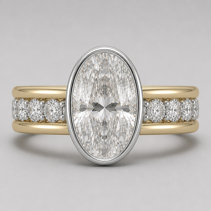 2mm bands instead of 1.5mm
edit the attached jewelry design with these instructions: 2mm bands instead of 1.5mm. keep it photorealistic, just the design no text