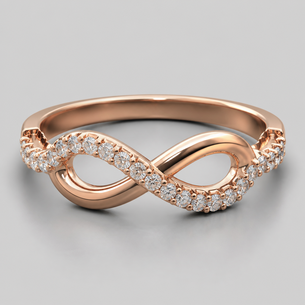 Ring
photorealistic jewelry design, Ring, infinity style, just the design no text