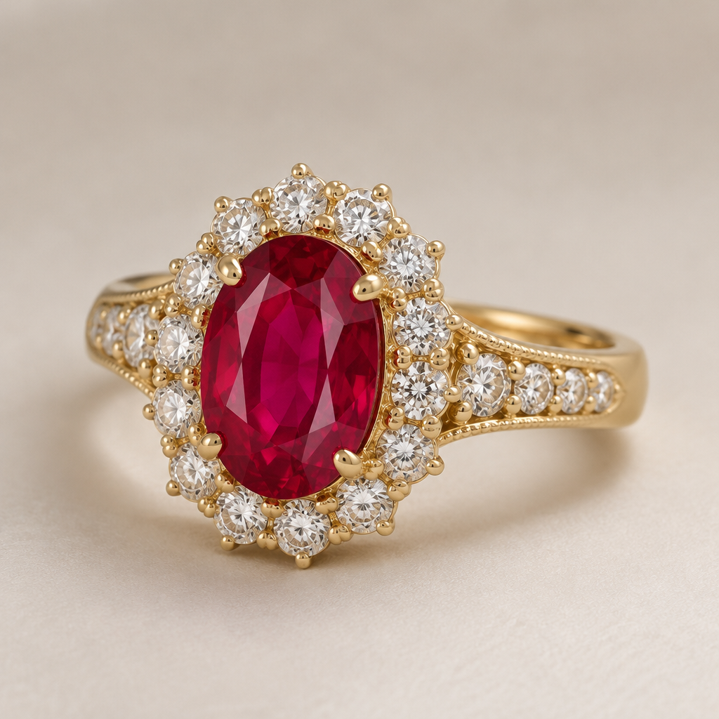 A classic women's ring made of gold with diamond stones. une bague en ruby
élégante luxieuse
photorealistic jewelry design, A classic women's ring made of gold with diamond stones. une bague en ruby
élégante luxieuse, classic style, just the design no text