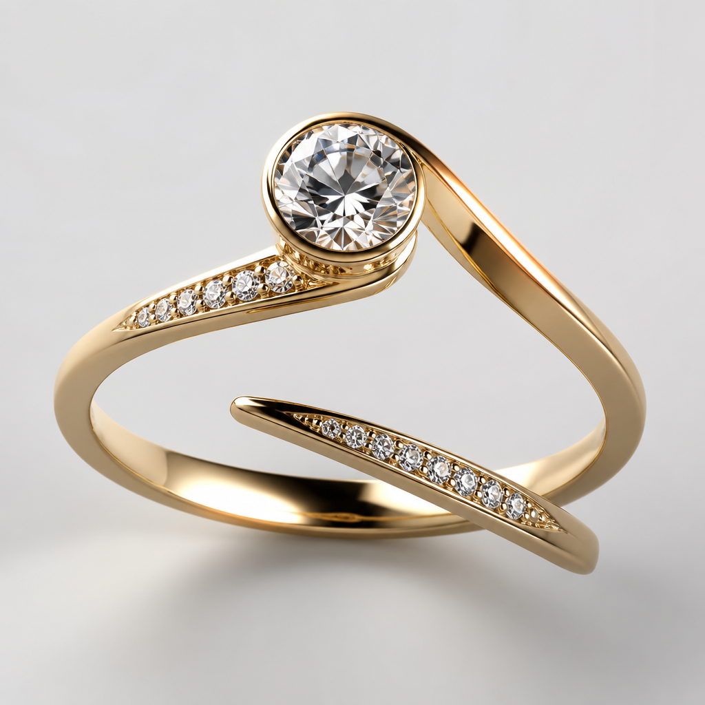 A women's ring
photorealistic jewelry design, A women's ring, modern style, just the design no text