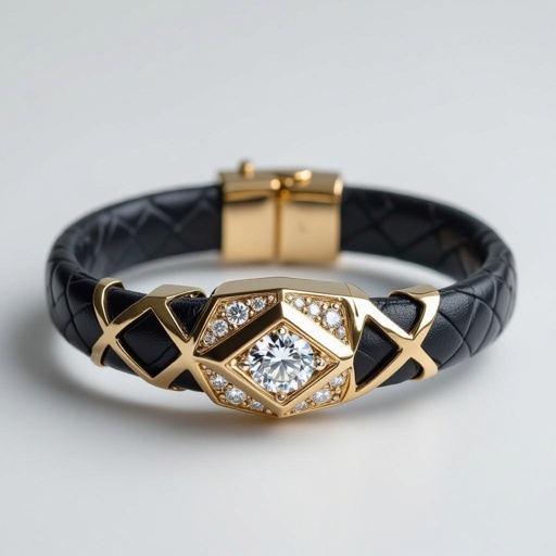 Geomatric snake leather with diamonds of architecture shapes and edges of bracelet banglea