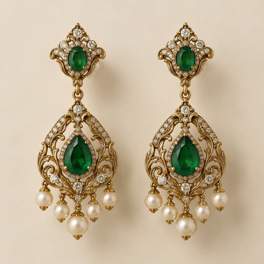 حلق
photorealistic jewelry design, حلق
, vintage style, just the design no text