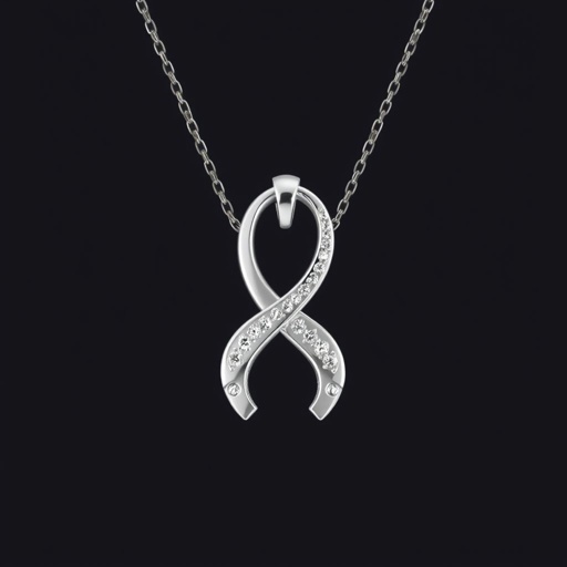 Silver pendant in the shape of figure skating blades without boots