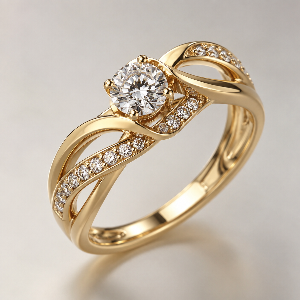 A women's ring
photorealistic jewelry design, A women's ring, modern style, just the design no text