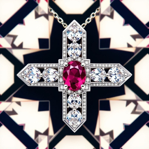 7x5mm oval pigeon blood ruby with 8 marquis cut diamonds each .08ct set in white gold pendant 