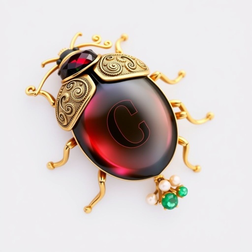 Ladybug with letter C inside her