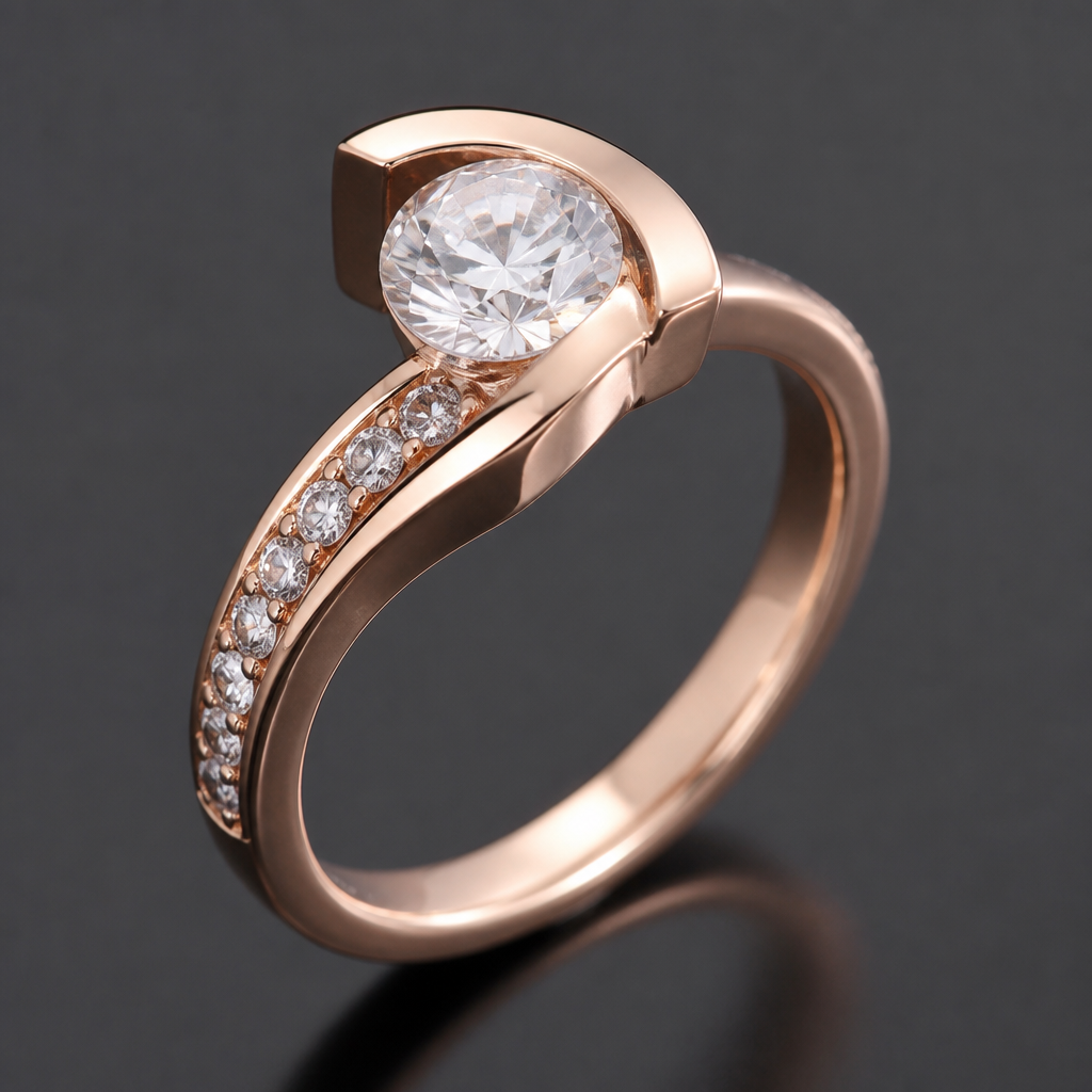 A women's ring
photorealistic jewelry design, A women's ring, modern style, just the design no text