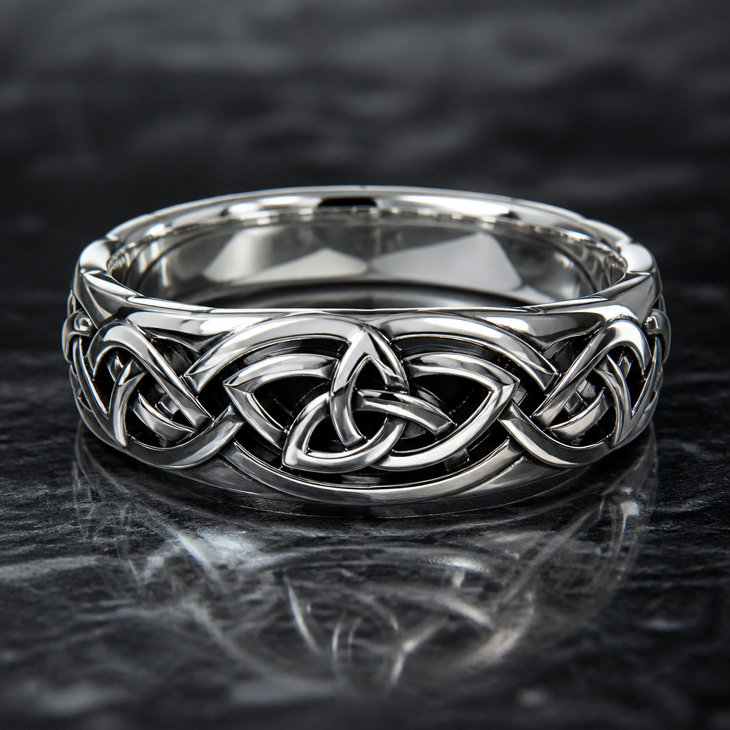 Let it be a high-quality, reflective ring.
photorealistic jewelry design, Let it be a high-quality, reflective ring. , celtic style, just the design no text