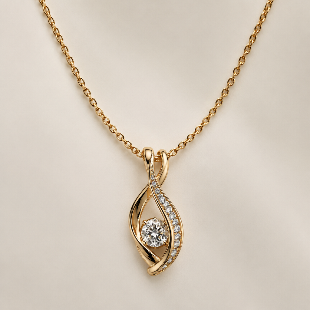 A women's necklace
photorealistic jewelry design, A women's necklace, modern style, just the design no text