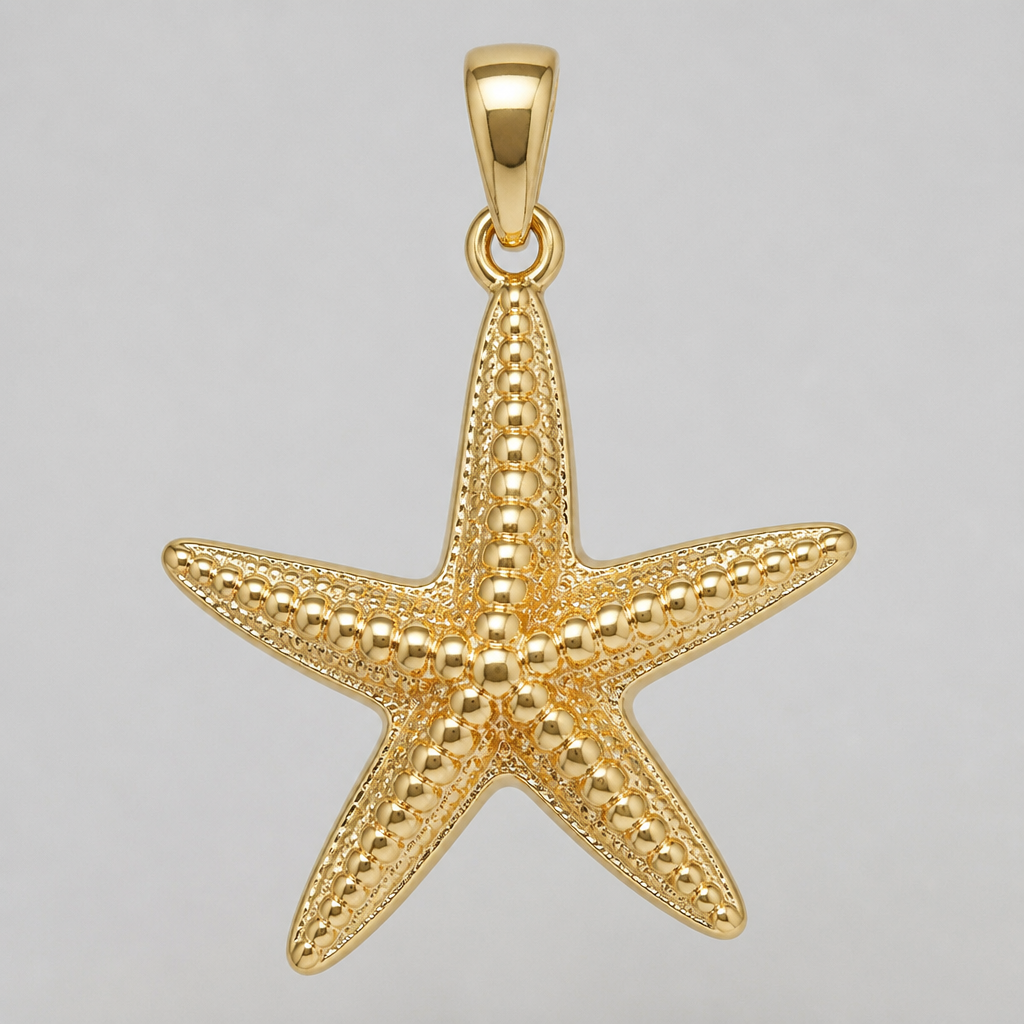 Starfish
photorealistic jewelry design, Starfish, pendant style, just the design no text