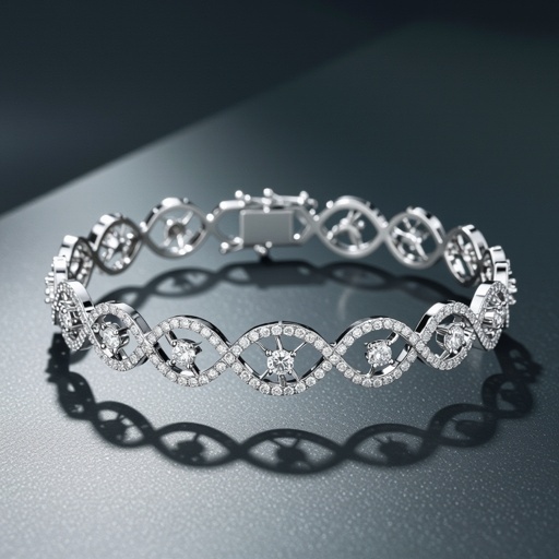 Geomatric choker of daimonds oaf architecture and edue bpoilmes and shapes vibes Geometric choker in white gold, set with brilliant diamonds.