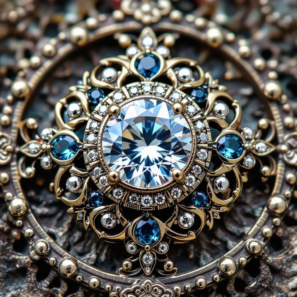 Bagel stone size in the middle with a little bit of plain design at the outer bagel 