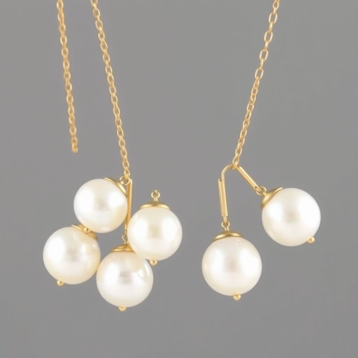 Round white Wild Pearls with 14k gold chain