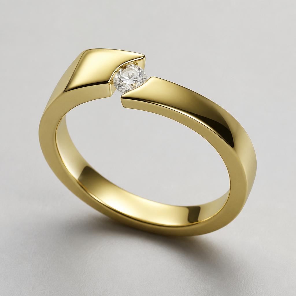 A women's ring. Gabriela
photorealistic jewelry design, A women's ring. Gabriela, modern style, just the design no text