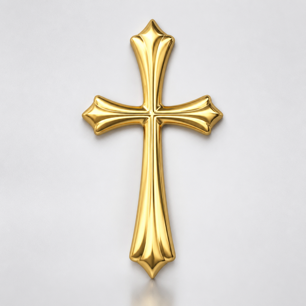 . Refinement: make it more elegant and graceful and i need it to be like cross just pure gold
photorealistic jewelry design, . Refinement: make it more elegant and graceful and i need it to be like cross just pure gold, just the design no text