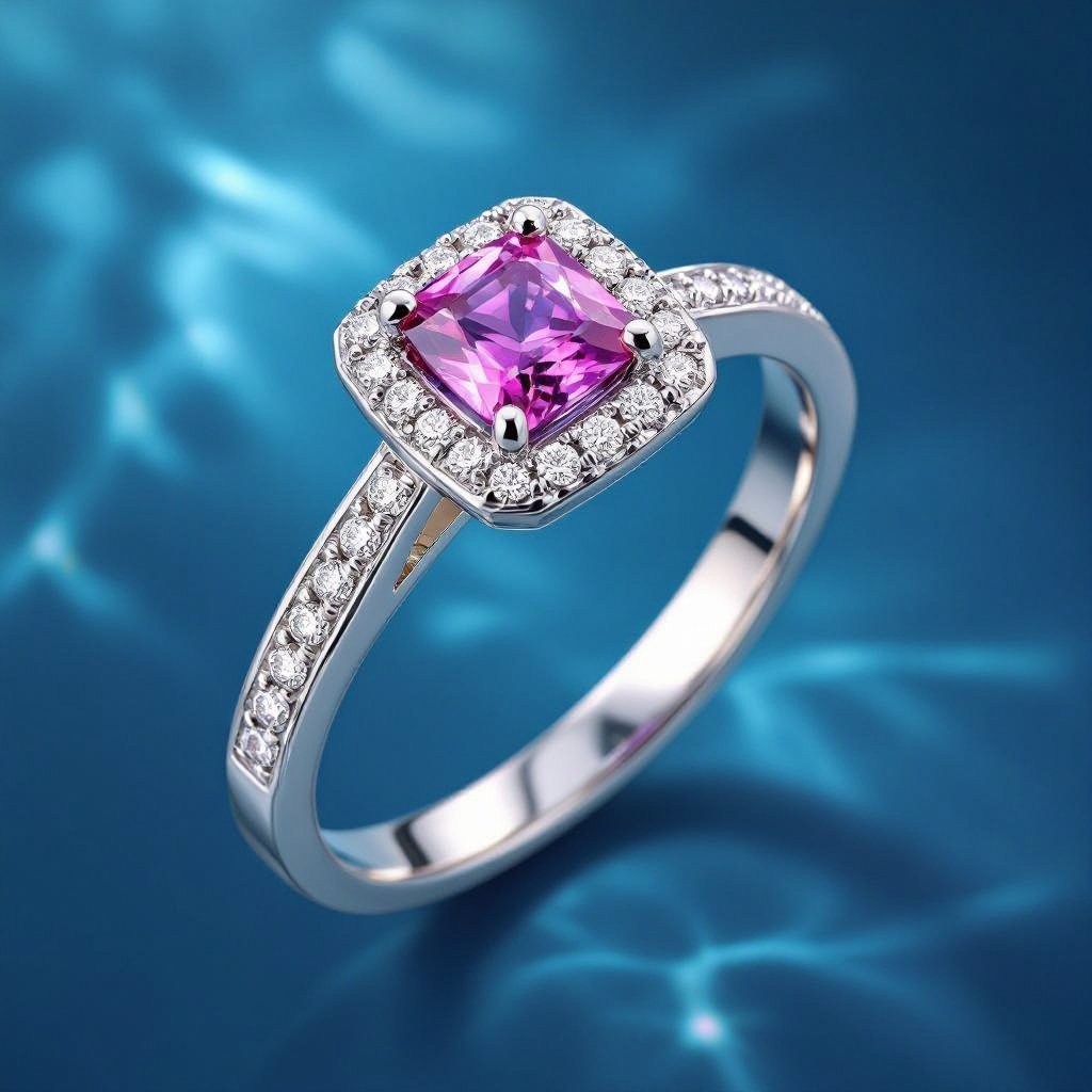 Narrow silver band with a rounded square. Aaron on the Square band.