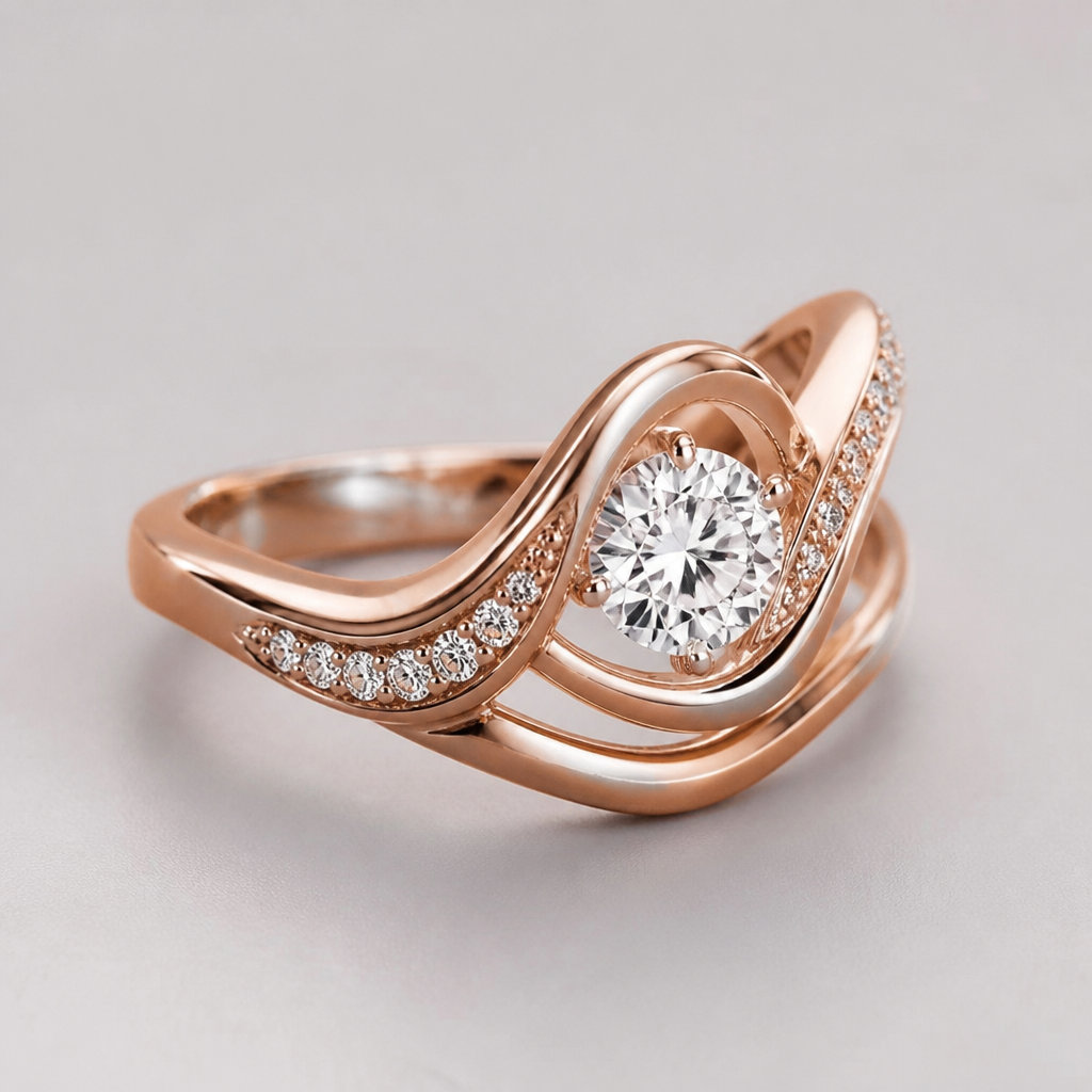A women's ring with diamond stones
photorealistic jewelry design, A women's ring with diamond stones, modern style, just the design no text