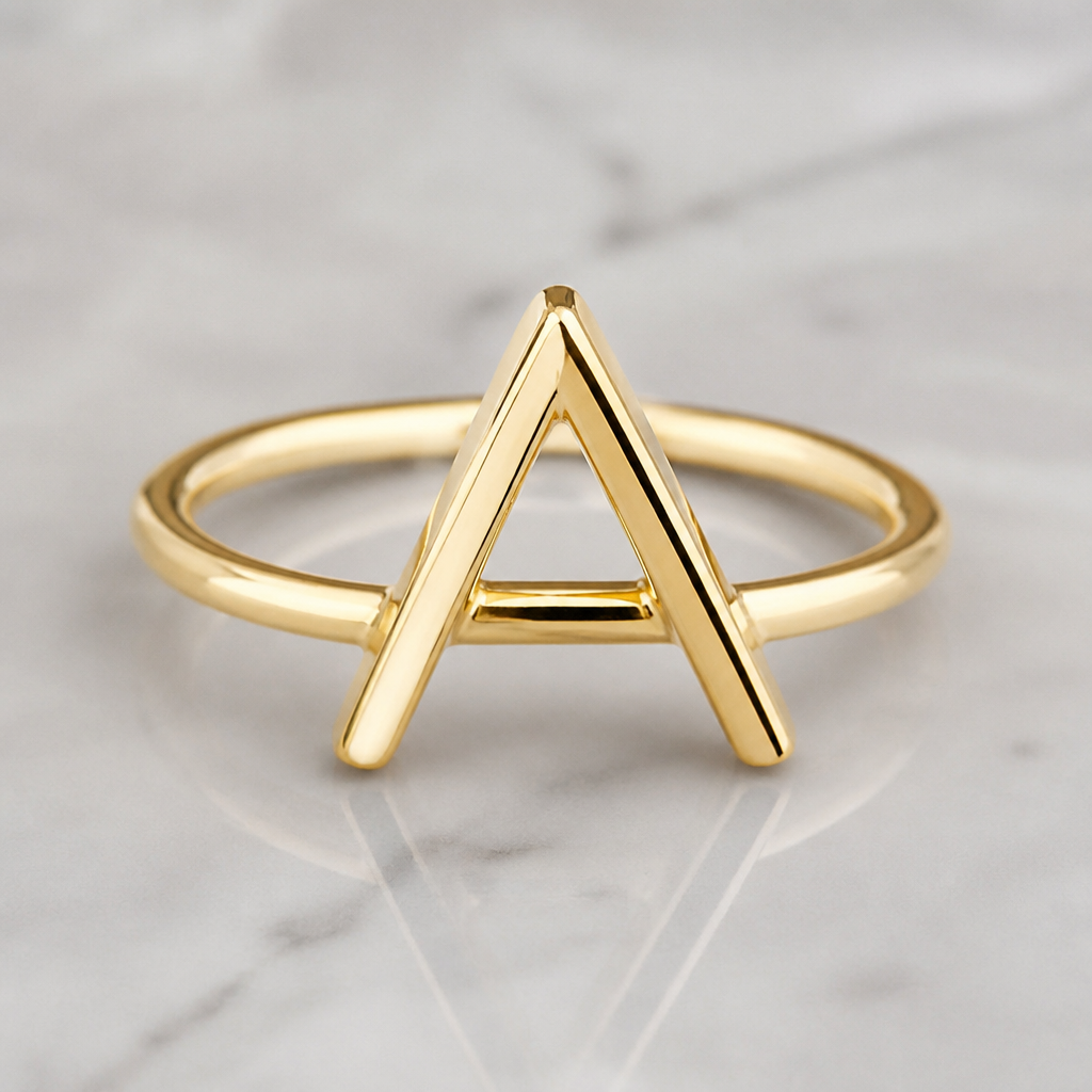 A modern women's ring. gold ring a letters
photorealistic jewelry design, A modern women's ring. gold ring a letters, modern style, just the design no text