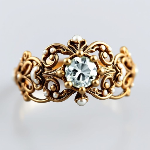Light weight ladies ring with small diamond 