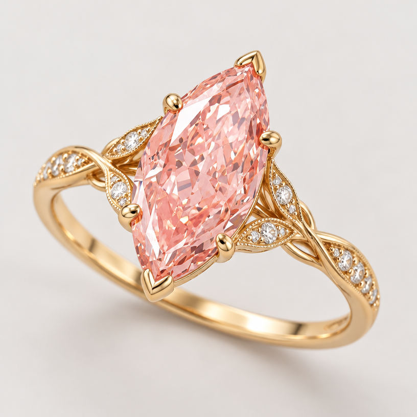A minimalist women's ring made of gold, detailed and decorative, moderately ornate. use this stone for a ring
using the attached image as a visual reference, create A minimalist women's ring made of gold, detailed and decorative, moderately ornate. use this stone for a ring. photorealistic, just the design no text