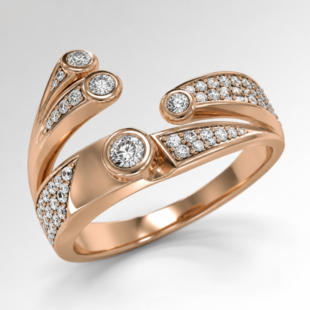 A women's ring
photorealistic jewelry design, A women's ring, modern style, just the design no text