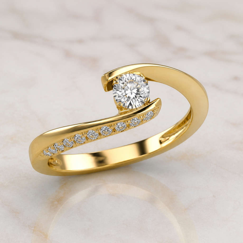 A women's ring
photorealistic jewelry design, A women's ring, modern style, just the design no text