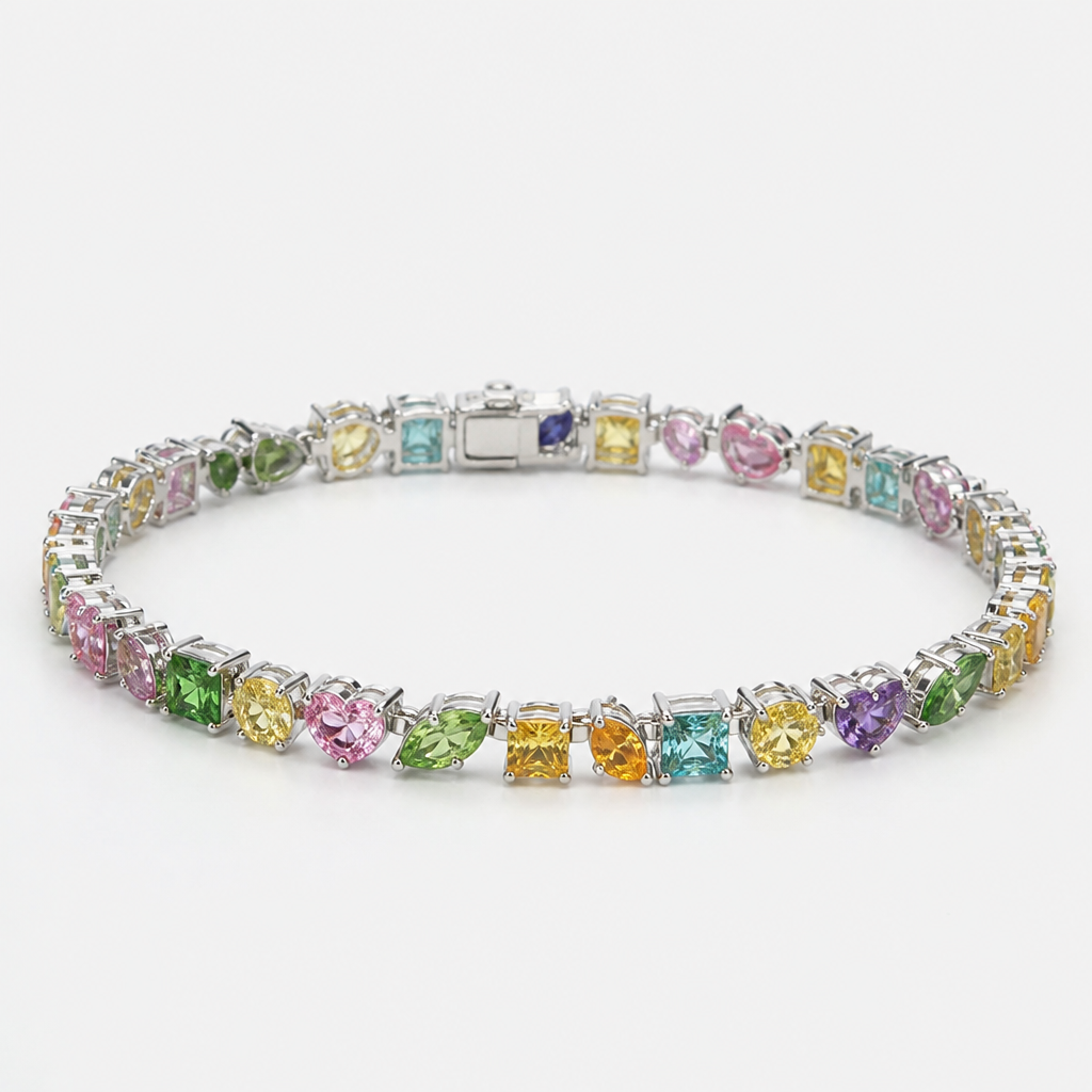 ''''ear, square, heart, marquis, square, pear,square, heart, marquis, square, pear, square, heart, marquis, square, pear, square, heart in different precious gemstones and yellow colored diamond in silver setting bracelet
photorealistic jewelry design, ''''ear, square, heart, marquis, square, pear,square, heart, marquis, square, pear, square, heart, marquis, square, pear, square, heart in different precious gemstones and yellow colored diamond in silver setting bracelet, just the design no text