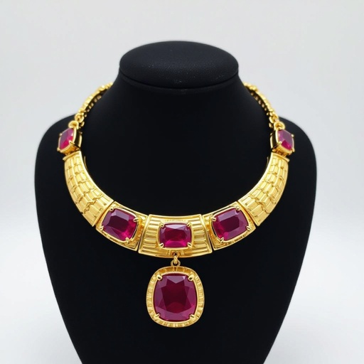 Necklace  ruby jewel dtyle