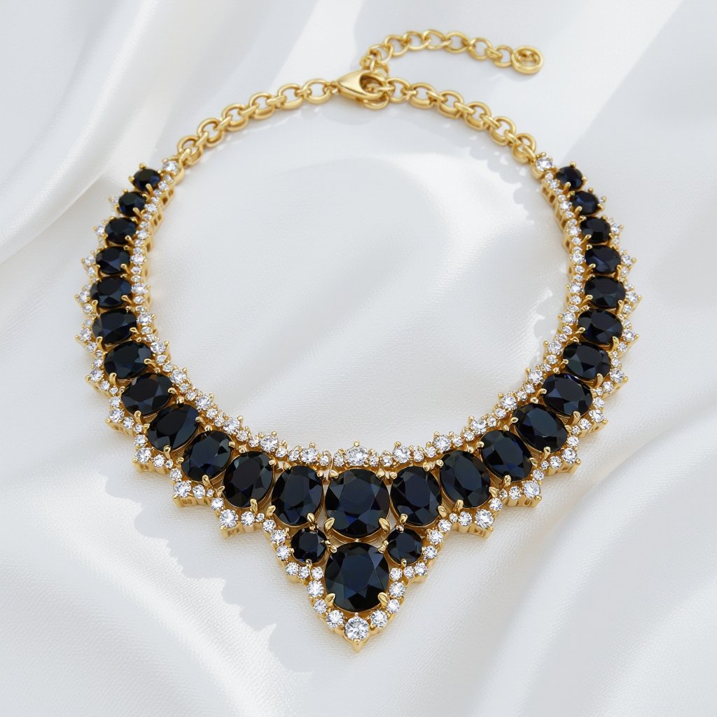 A necklace with the name savage queens on it and with the color black 