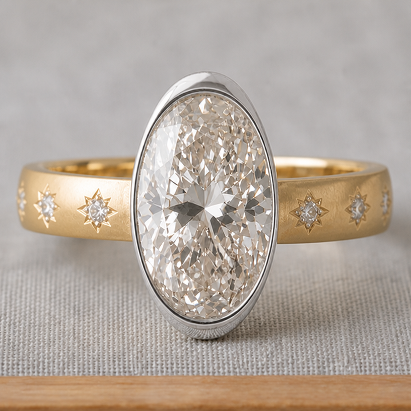 slightly thicker band
edit the attached jewelry design with these instructions: slightly thicker band. keep it photorealistic, just the design no text