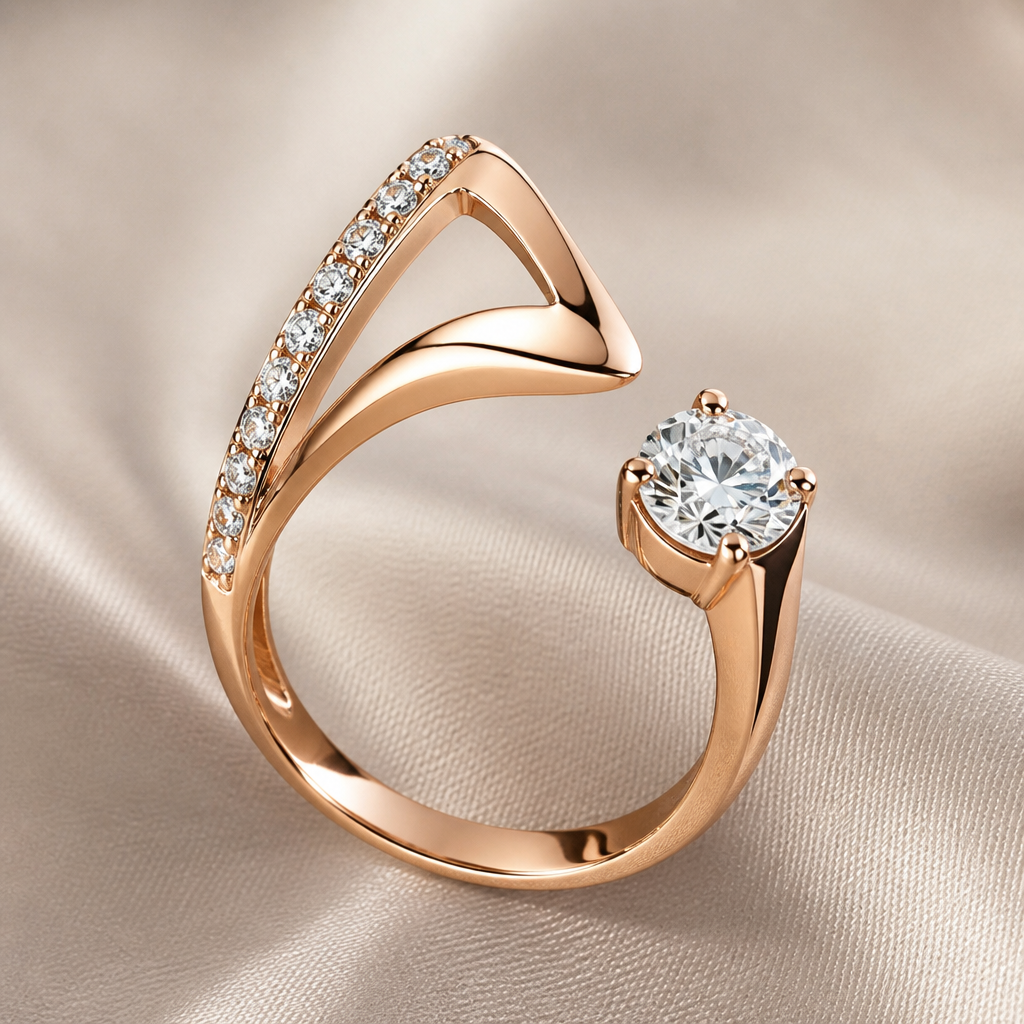A women's ring
photorealistic jewelry design, A women's ring, modern style, just the design no text