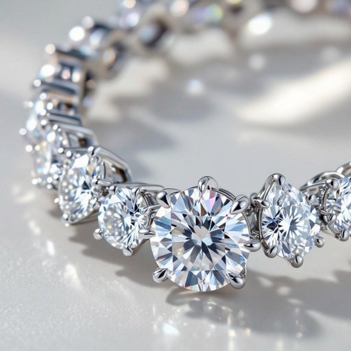 Diamonds necklace of different stones 