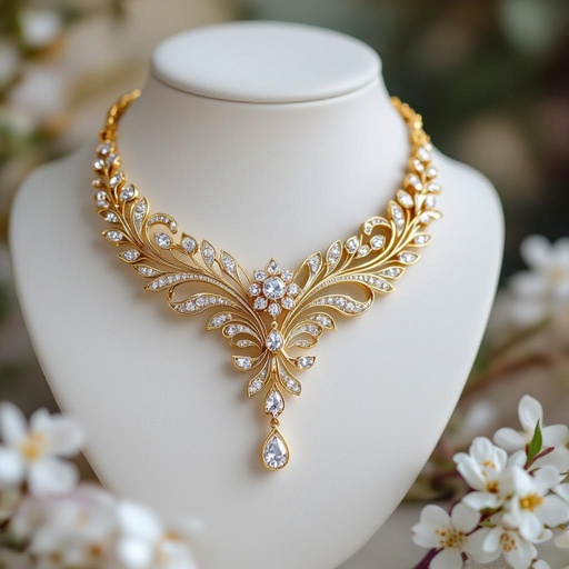 Moissanite kundan necklace for Asian girl