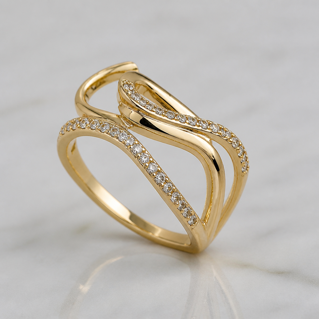 A modern women's ring. κοσμήματα