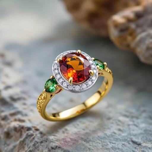 this ring, four powerful claws secure a deep-orange spessartine, set at the centre of a quatrefoil of tourmaline cabochons. I cut the cabochons from rough crystals so that they would fit the central stone with absolute precision. The white-gold bezel and yellow-gold hoop are both covered with ornate engravings, their patterns inspired by the ancient tattoo traditions of the Marquesas Islands. #ottojakob #comtemporaryjewelry #jewelry #ring #tourmalinering #greentourmaline #orangegarnet #spessartinegarnet #garnetring #jewelryinspiration