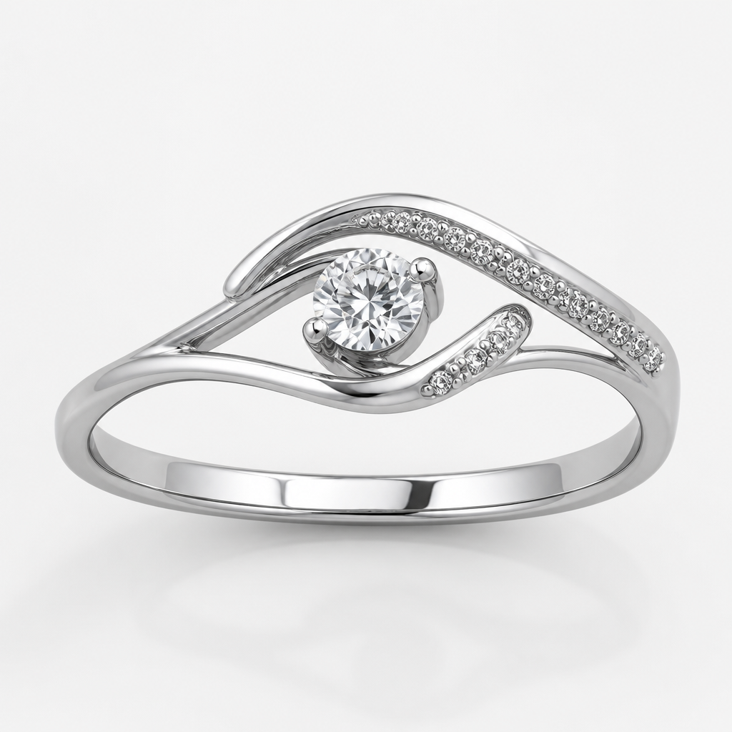 A women's ring. a delicate white gold ring with uploaded pictures
photorealistic jewelry design, A women's ring. a delicate white gold ring with uploaded pictures, modern style, just the design no text