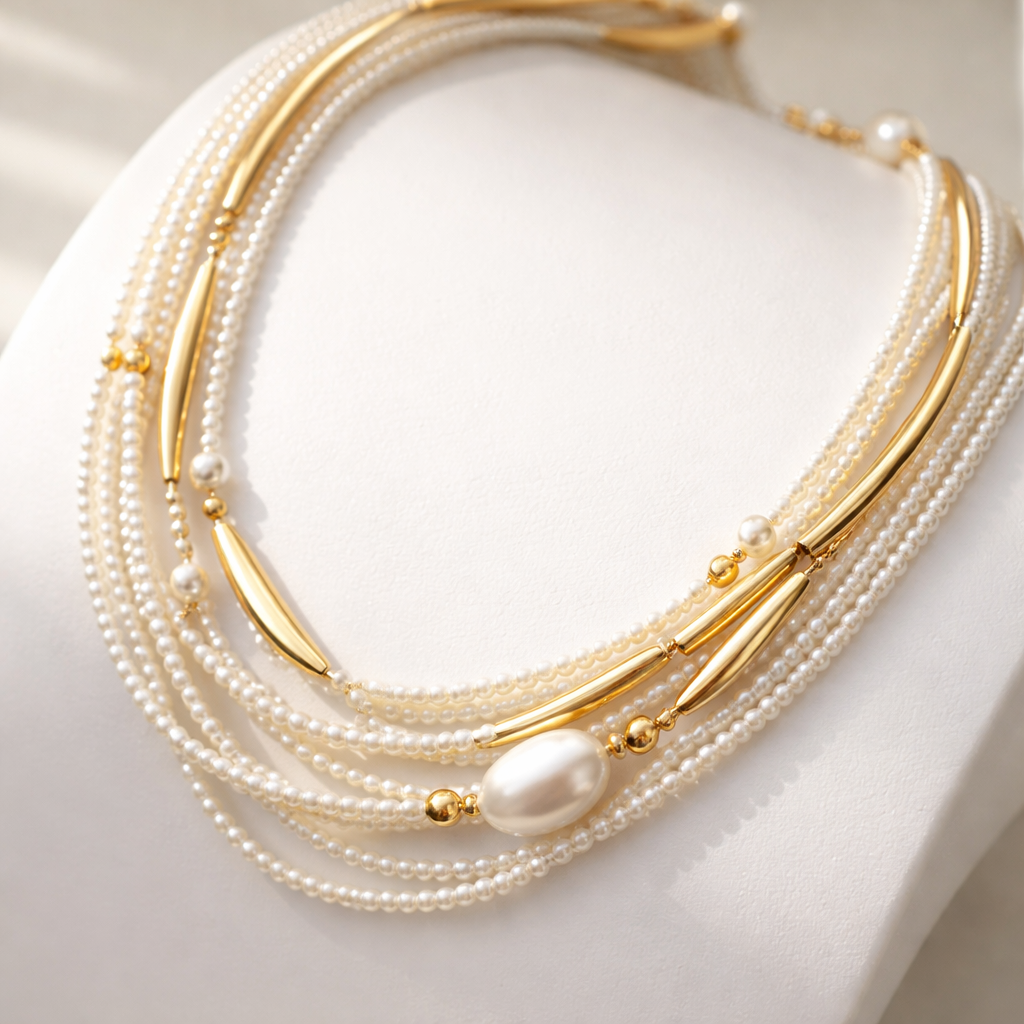 Seed pearl necklace