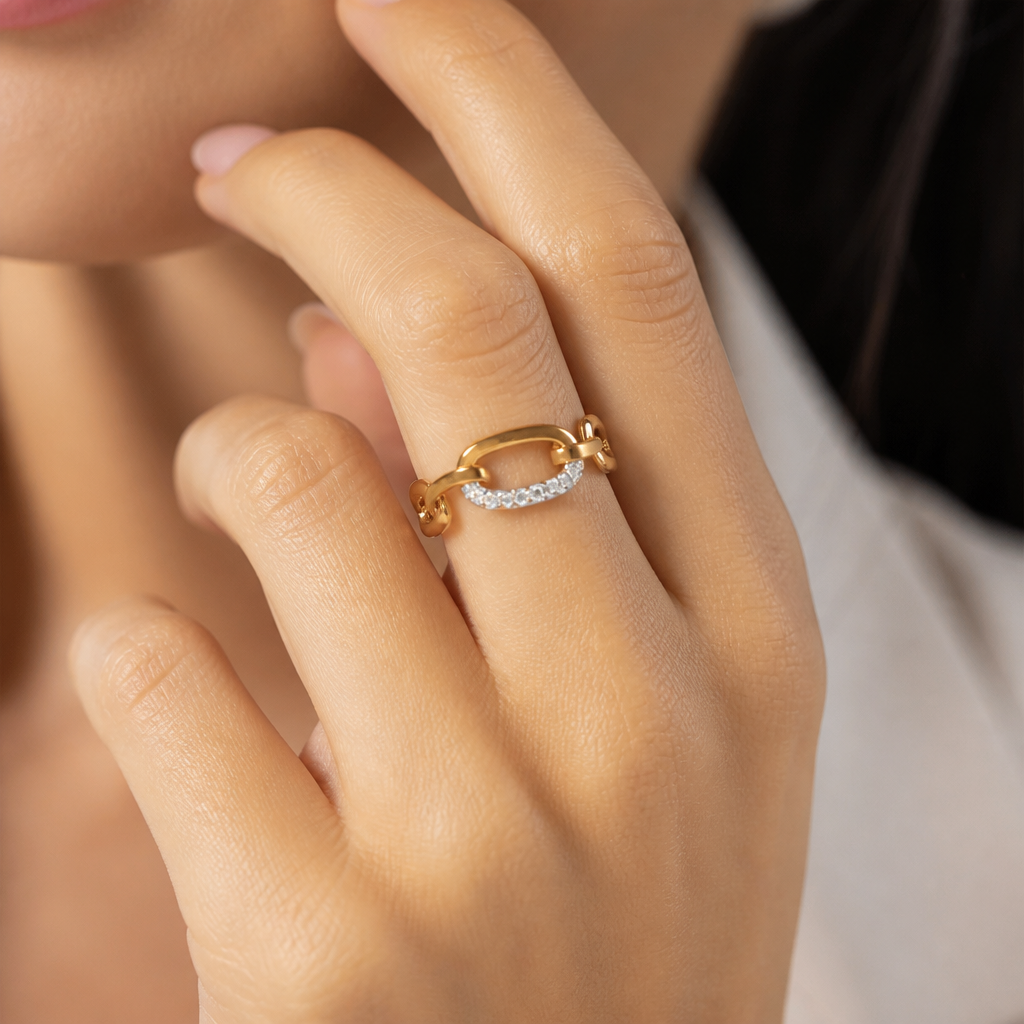 A women's ring. show on model, a close up
photorealistic jewelry design, A women's ring. show on model, a close up, modern style, just the design no text