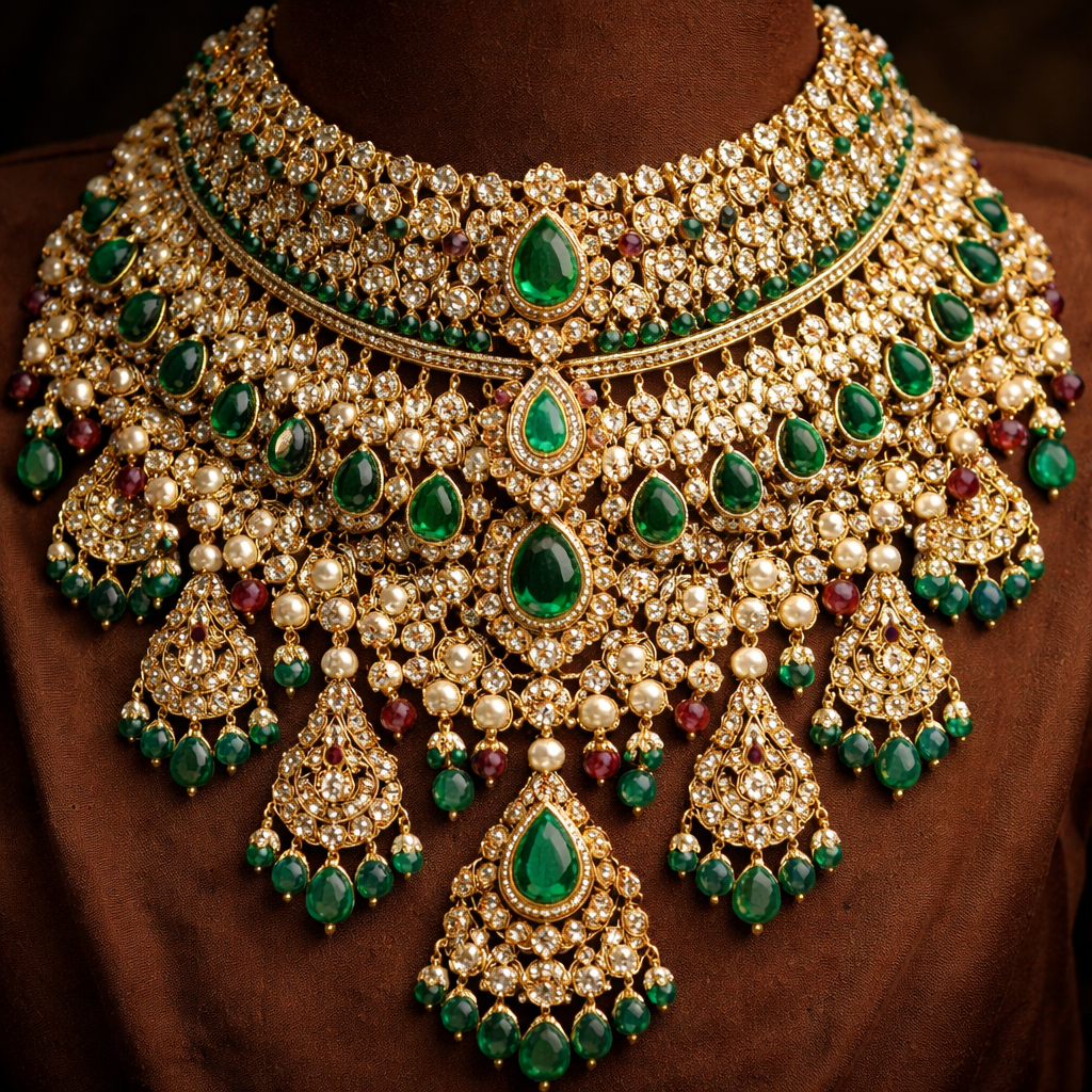 . Refinement: make more width of necklace and make it indian style
. Refinement: make more width of necklace and make it indian style