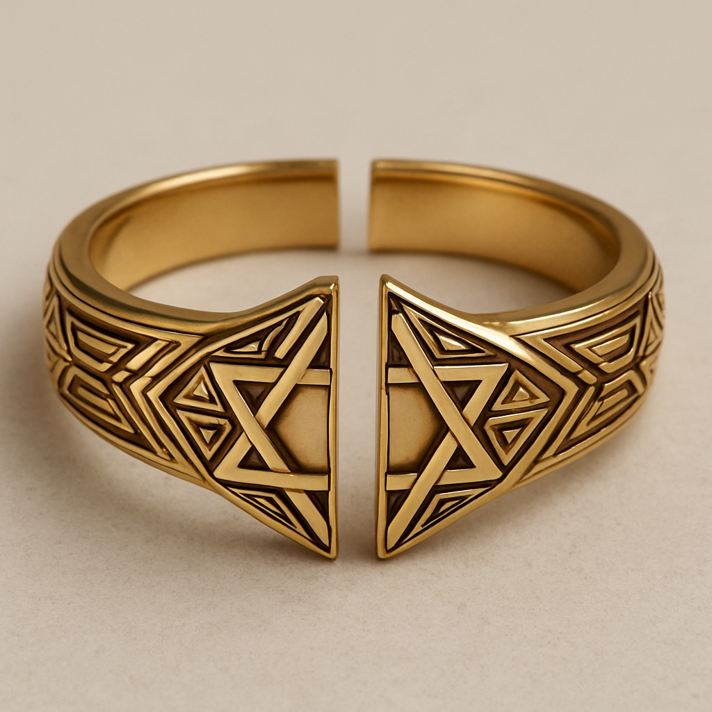 Star of David Ring in two parts it can be taken apart and fit together between two people