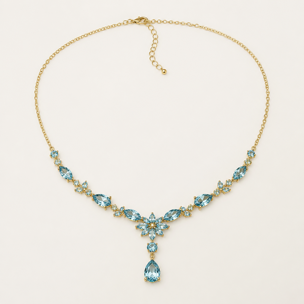 A women's necklace made of gold with topaz stones. delicado anel verde para uma ocasião de um casamento por cartório
photorealistic jewelry design, A women's necklace made of gold with topaz stones. delicado anel verde para uma ocasião de um casamento por cartório, modern style, just the design no text