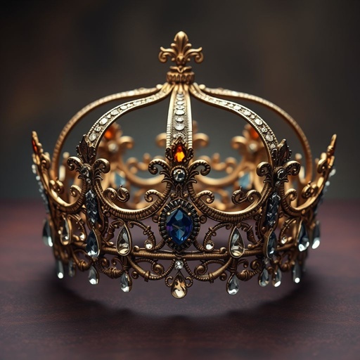 Create a crown with tiny raindrops