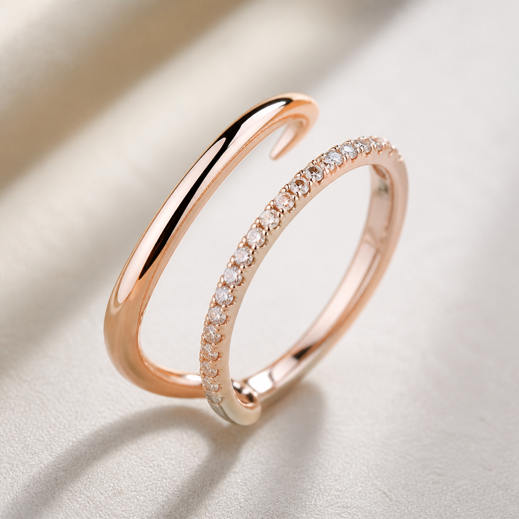 A women's ring
photorealistic jewelry design, A women's ring, modern style, just the design no text