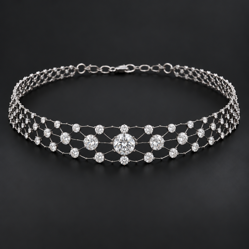 Let’s try 1 ct diamonds spaced out and gradually getting smaller all the way around
edit the attached jewelry design with these instructions: Let’s try 1 ct diamonds spaced out and gradually getting smaller all the way around. keep it photorealistic, just the design no text