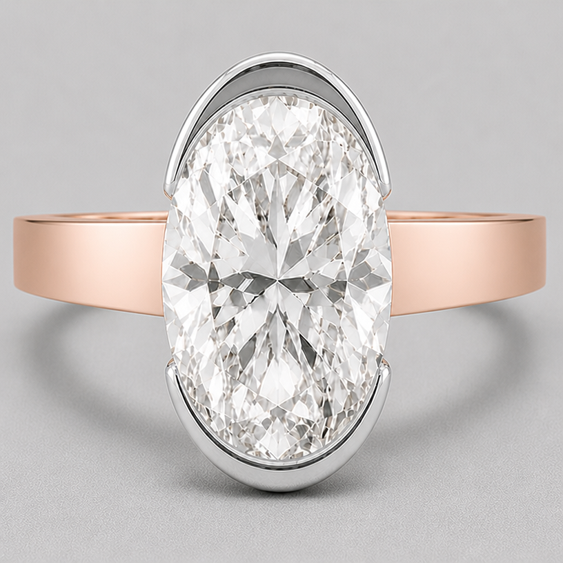 tapered flat band
edit the attached jewelry design with these instructions: tapered flat band. keep it photorealistic, just the design no text