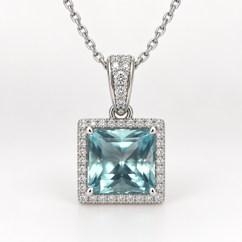 A women's pendant made of white gold. very tiny pave diamonds
using the attached image as a visual reference, create A women's pendant made of white gold. very tiny pave diamonds. photorealistic, just the design no text